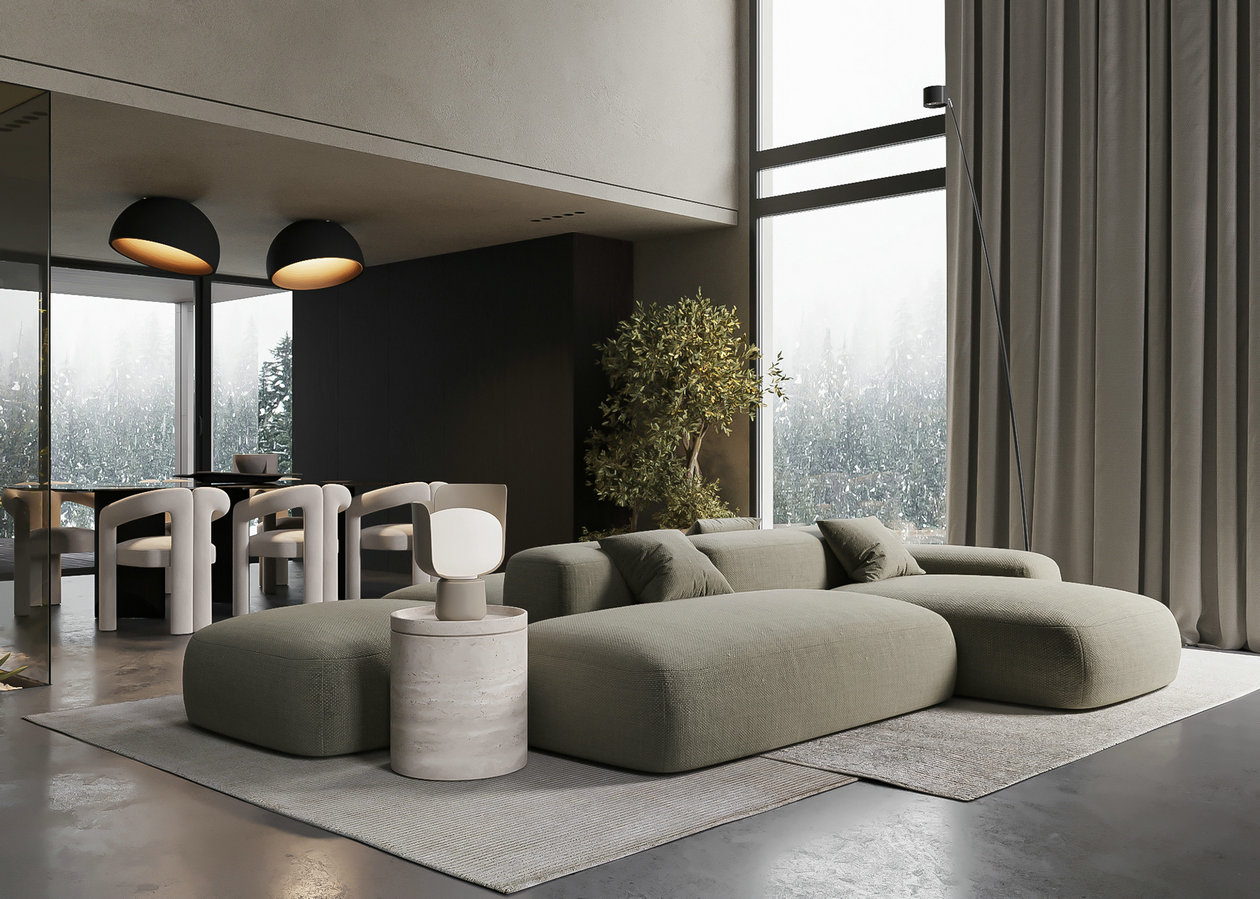 水泥灰+绿色居住空间设计-4