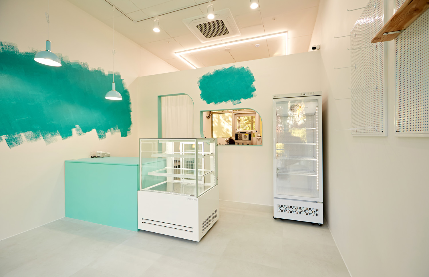 绿色清新，韩国零食店设计亮点-4