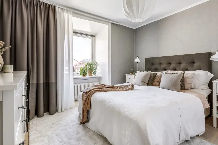 瑞典湖畔的砖墙公寓 | 宁静的斯堪的纳维亚风格-12