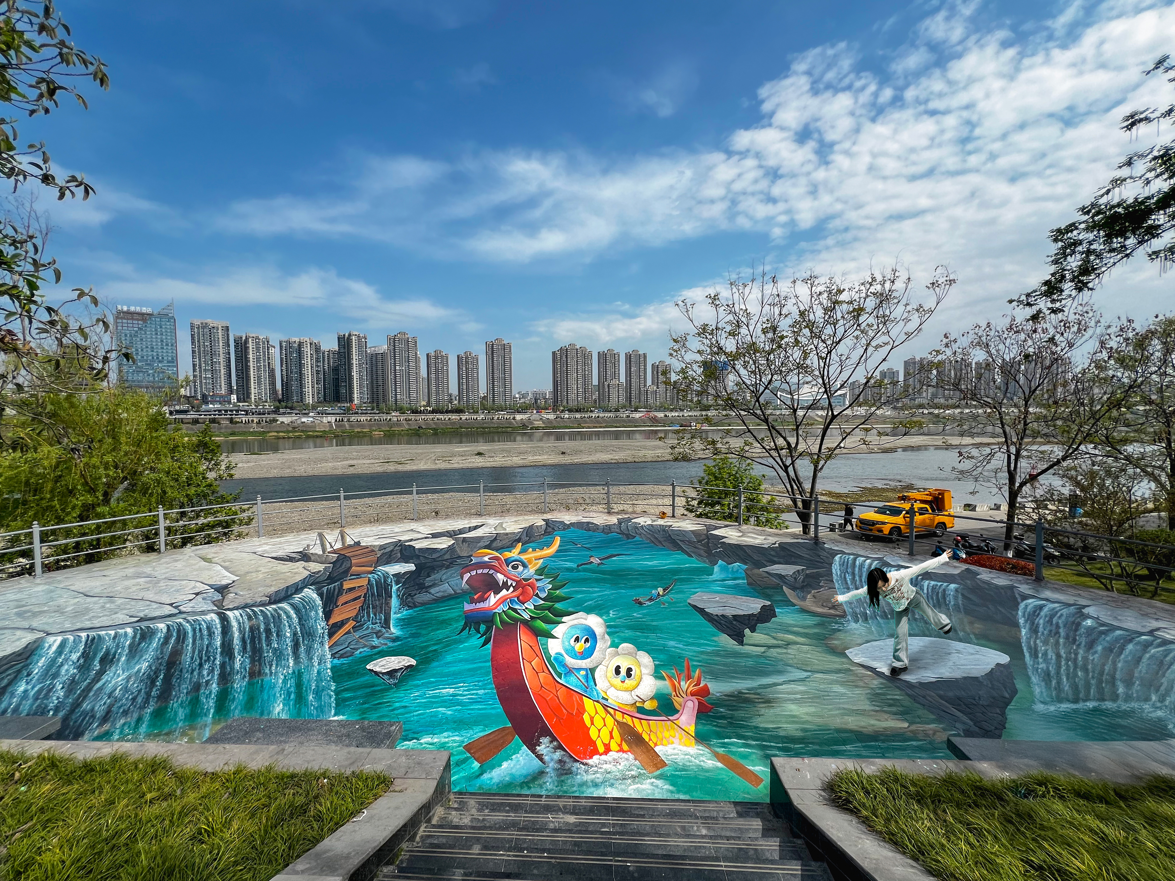 安康龙舟地面画-5