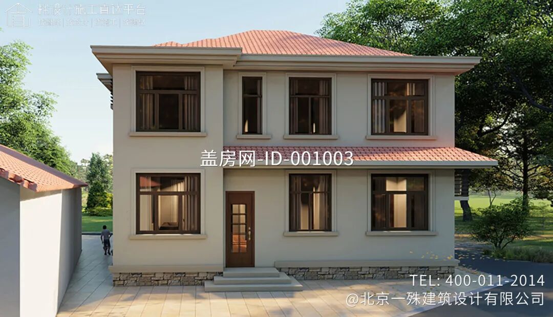 【设计师案例】土建参考造价48万，面宽12.8m×进深11.9m浙江宁波二层欧式别墅-38