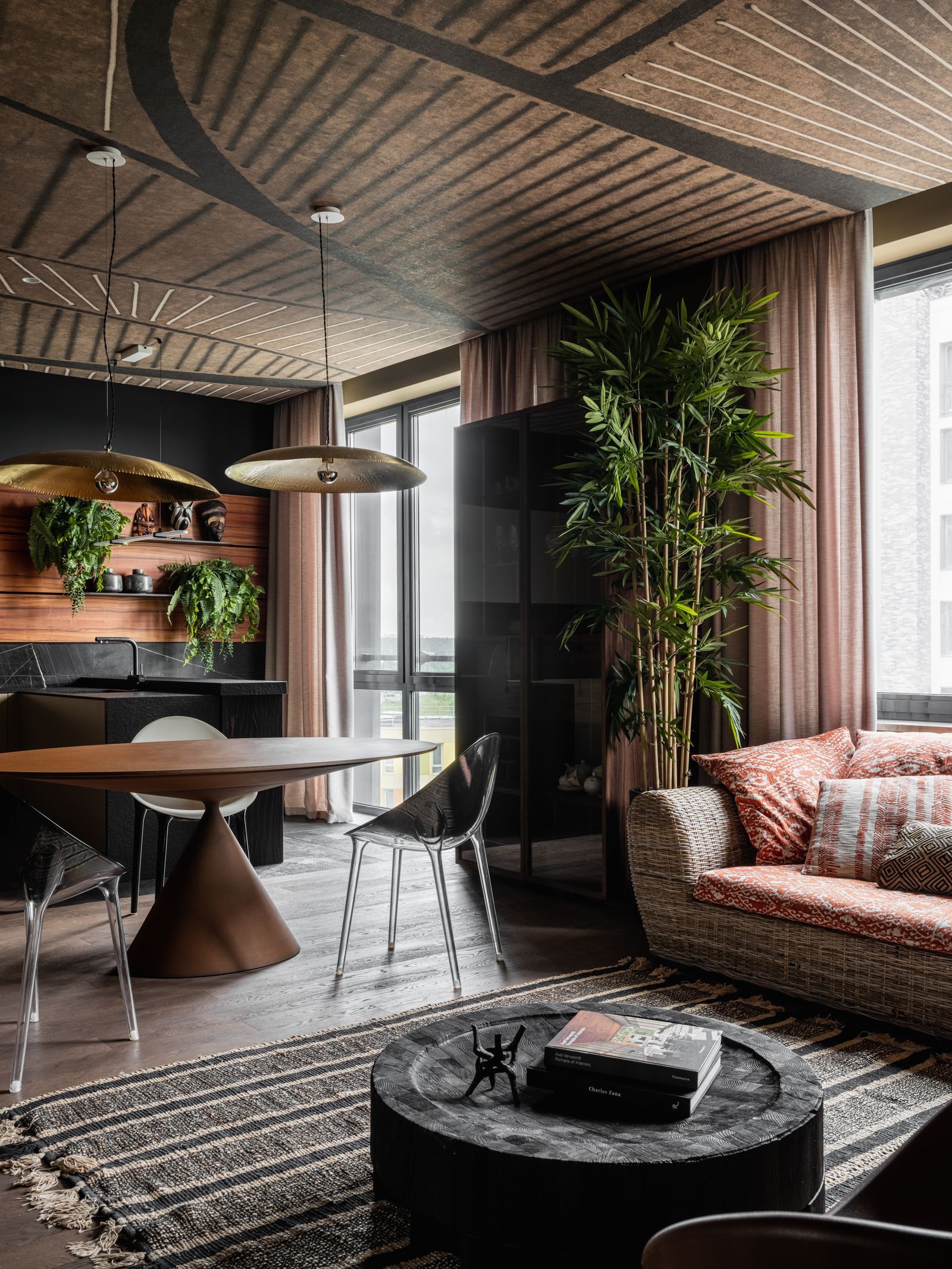 莫斯科110平住宅非洲风格室内改造丨俄罗斯莫斯科丨Tatiana和Dmitry Khoroshev-12