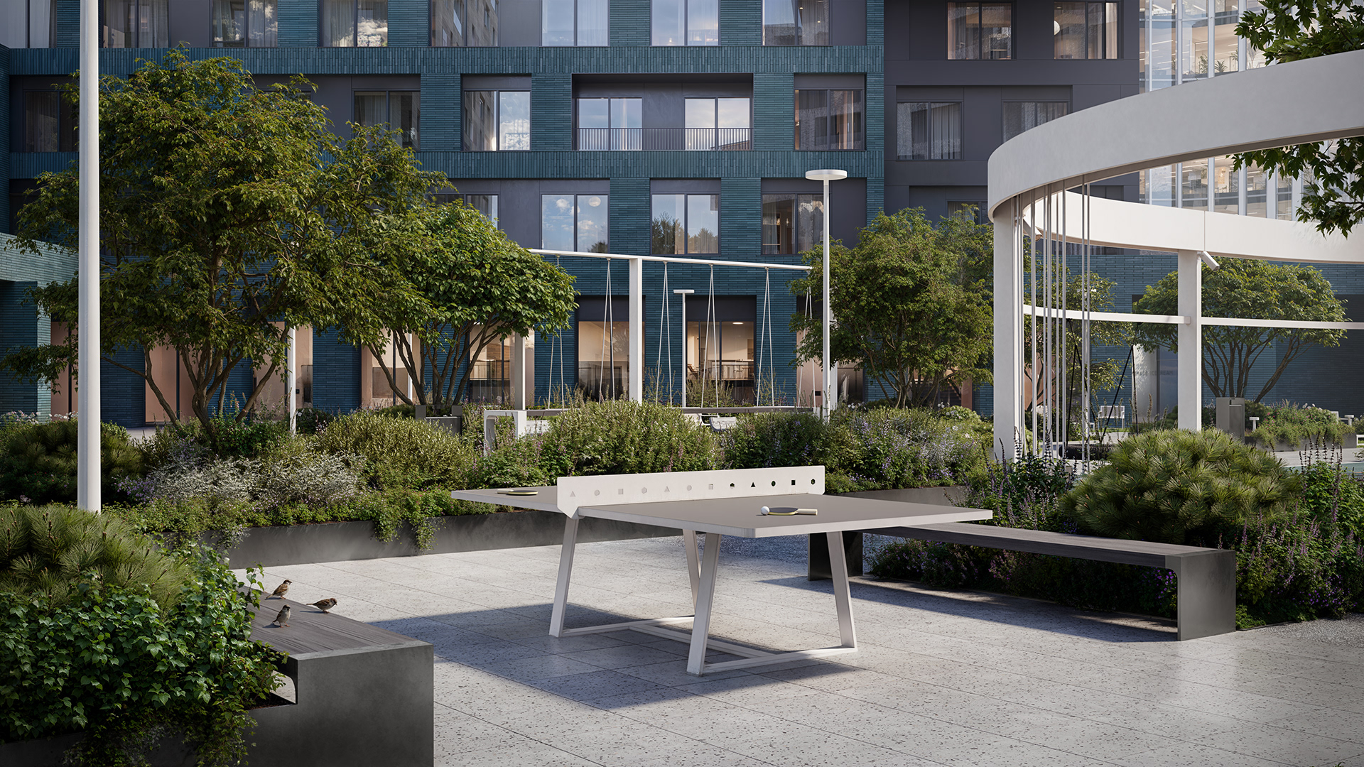 新住宅综合体内部庭院景观可视化设计丨A4 Studio-7