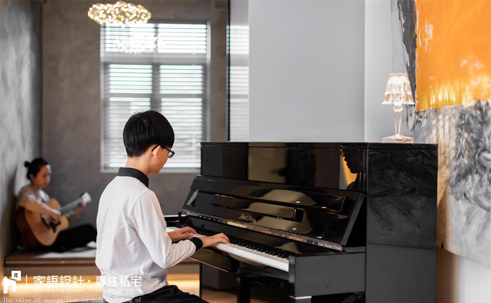 家庭电影院与音乐交流区的完美结合丨中国广州丨广州家语设计-19