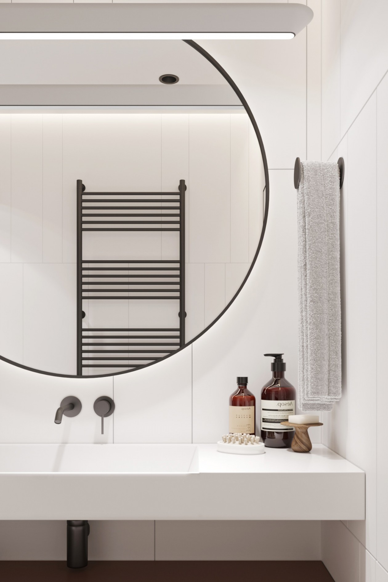 65平 简约白色系空间设计！-21