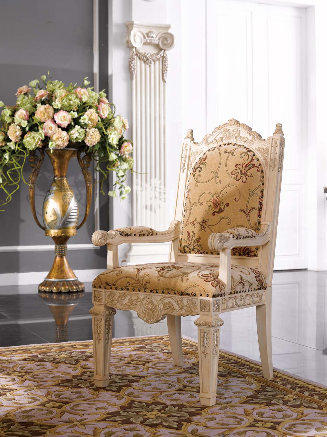 高清古典美式风格 卧室客厅餐厅书房家具场景图片素材-2-13