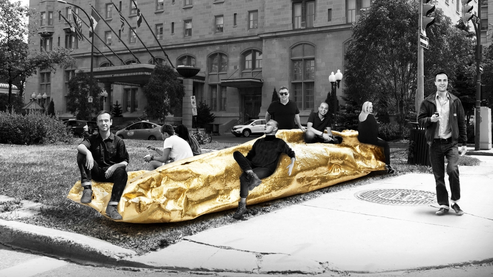 BLASST 公共长椅 | 金色泡沫的街头艺术-24