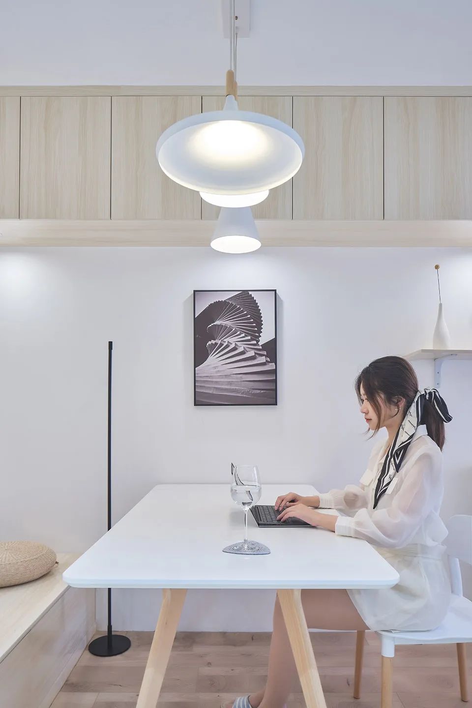 34㎡迷你小宅，斜线切出来的静谧原木居室！-43