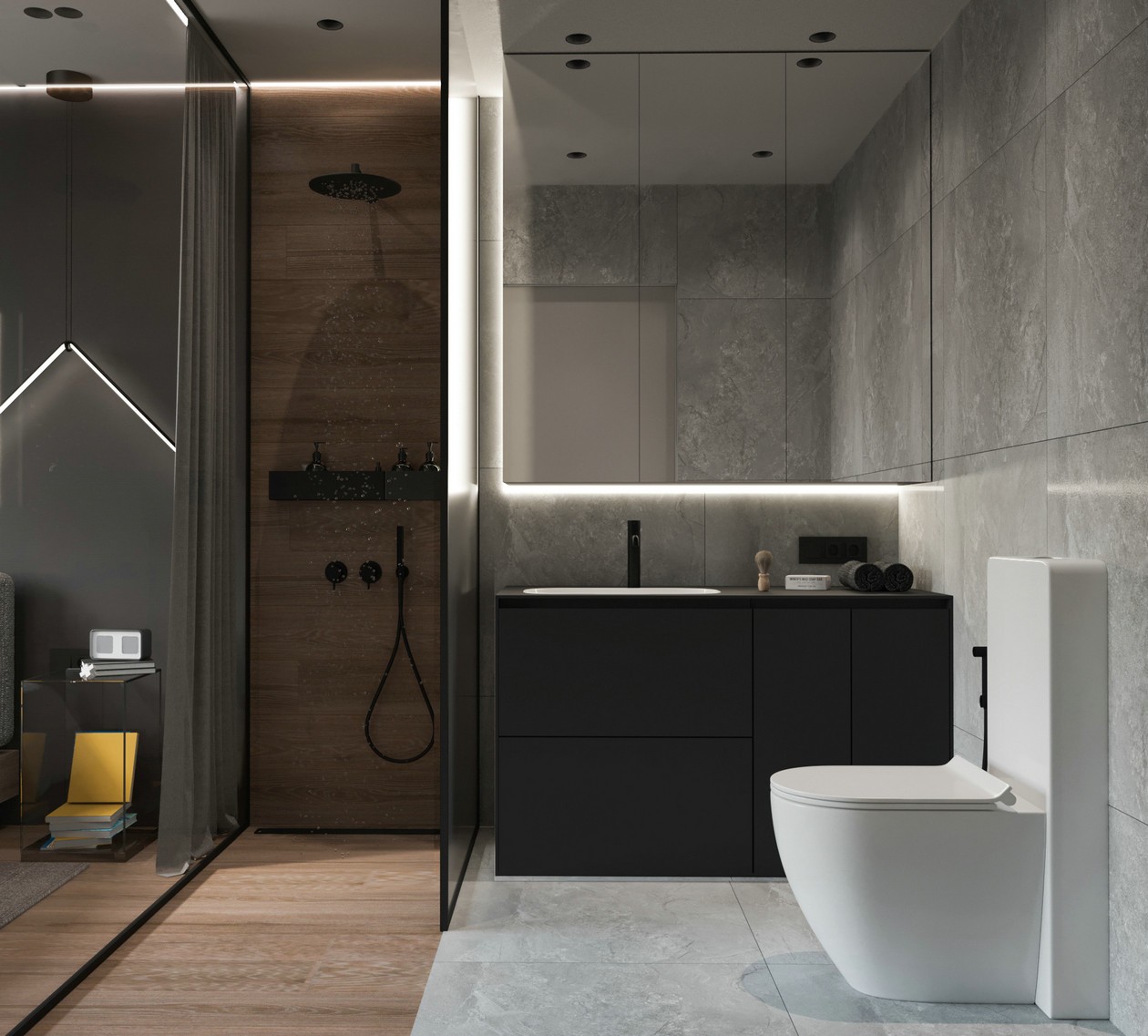 高级色系 现代简约风公寓-20