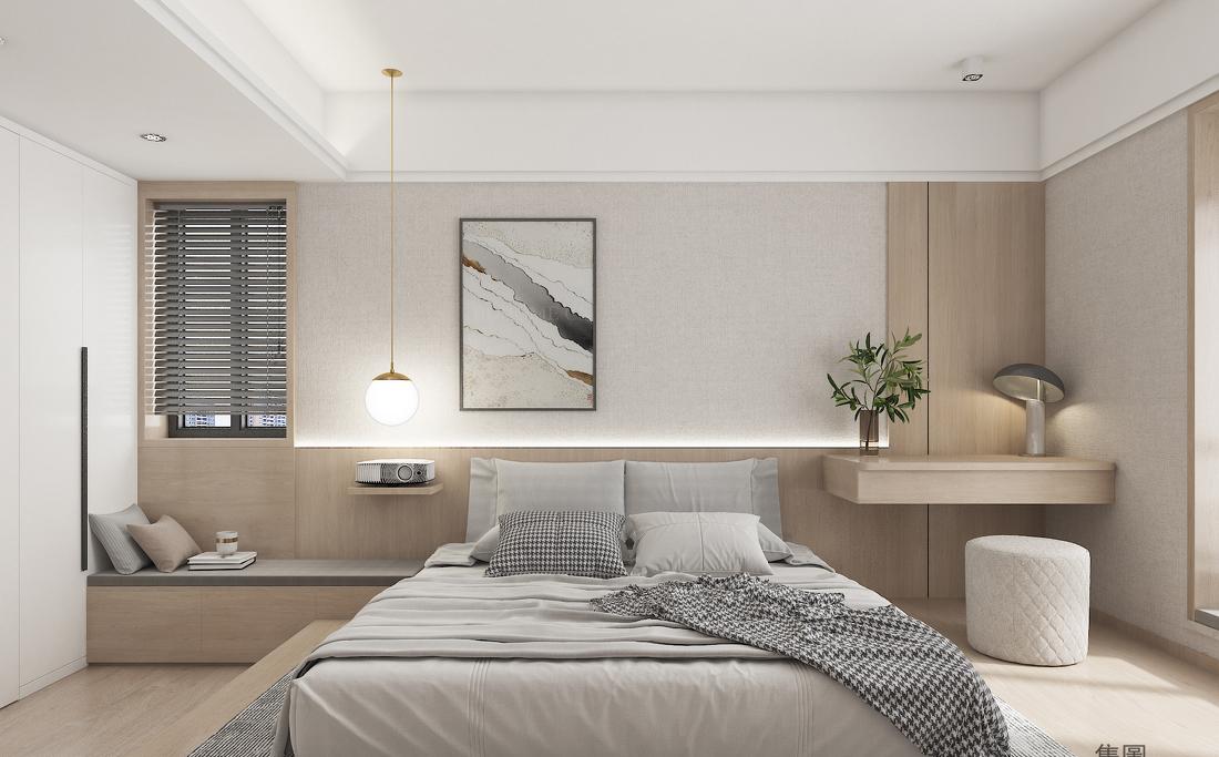 奶咖色日式原木风家居设计-20