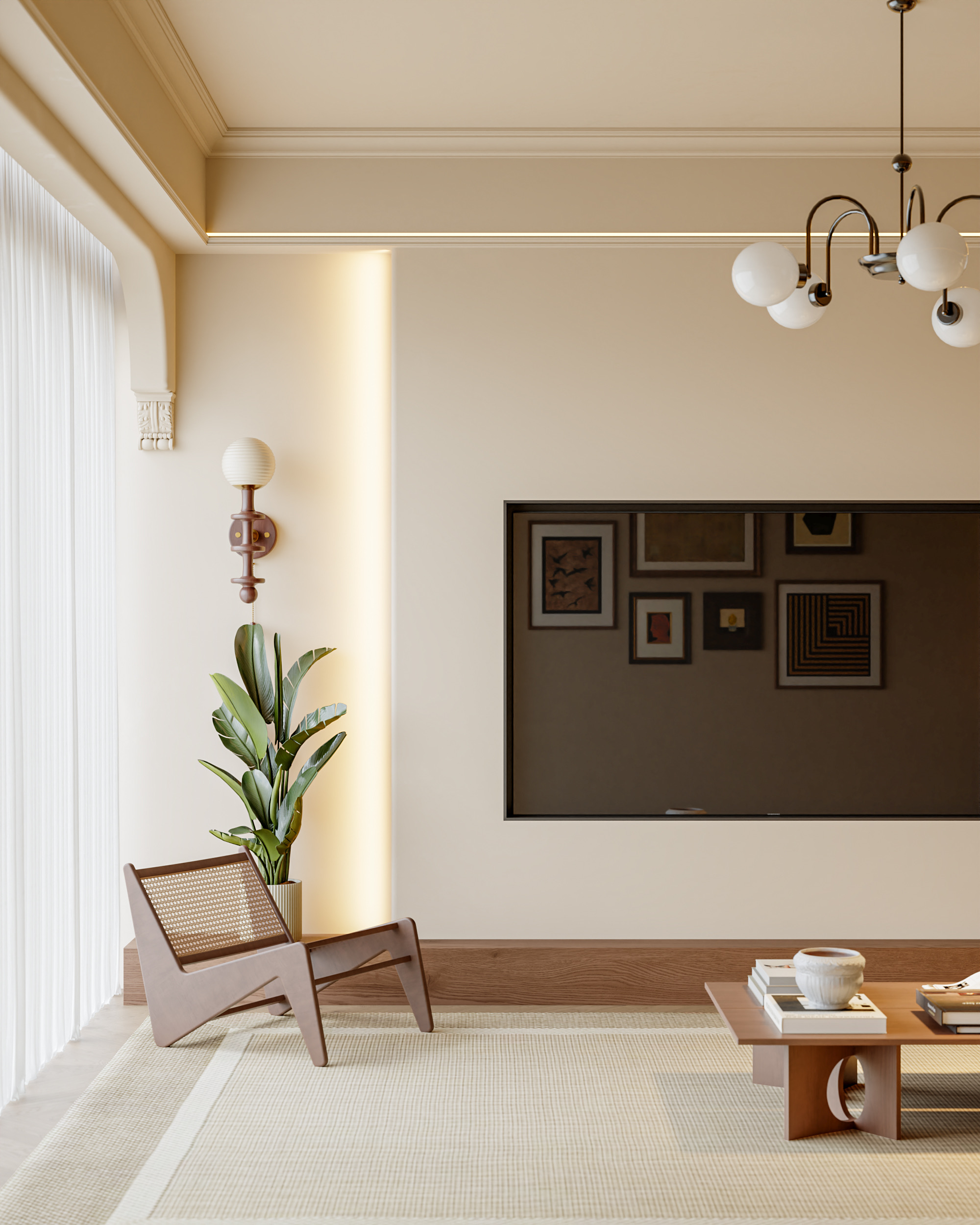 坚厅90平米小户型设计-中古案例-1