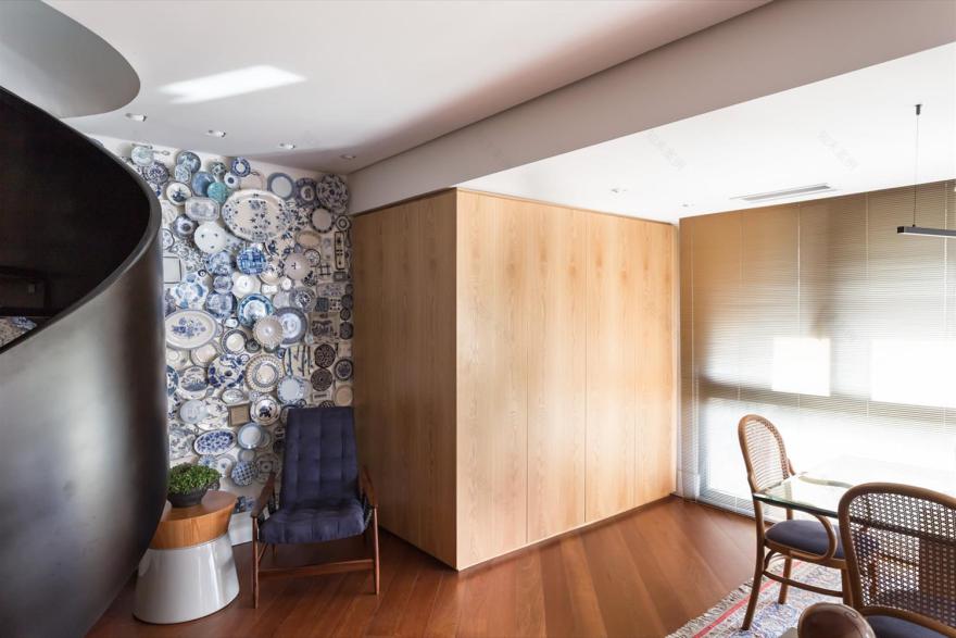 藏品公寓 | 隐秘优雅,木质雕塑的惊艳设计-5