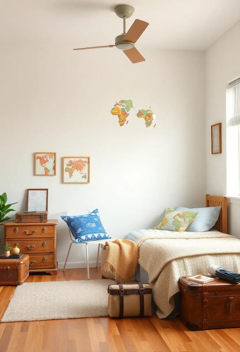 探索风格:打造复古旅行风男孩青少年房间-114