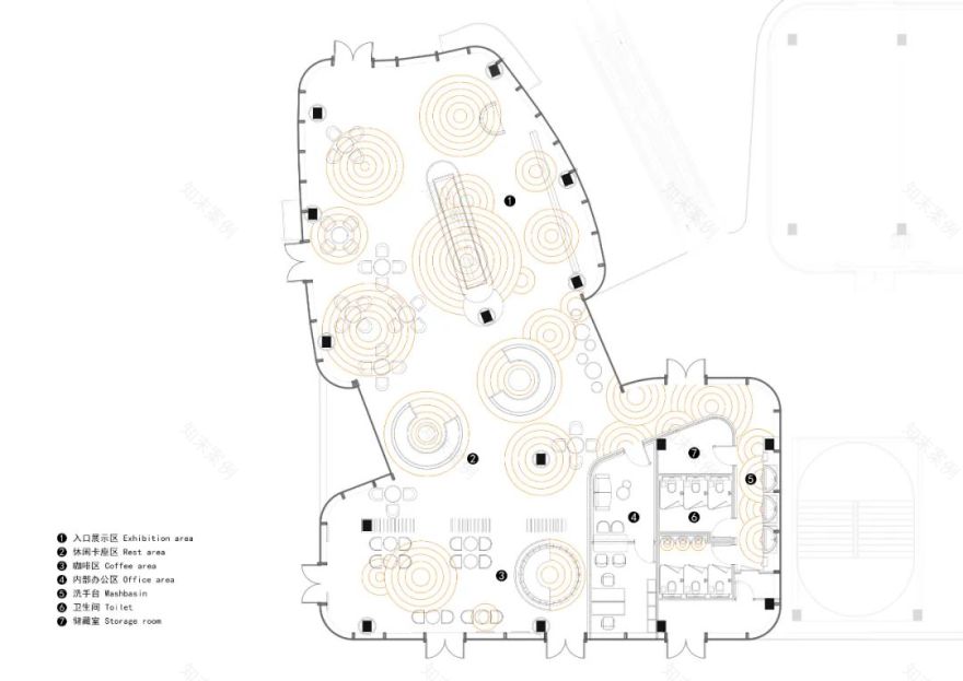 新都川音文创园咖啡厅 | 灵动涟漪,金色蜀锦-104