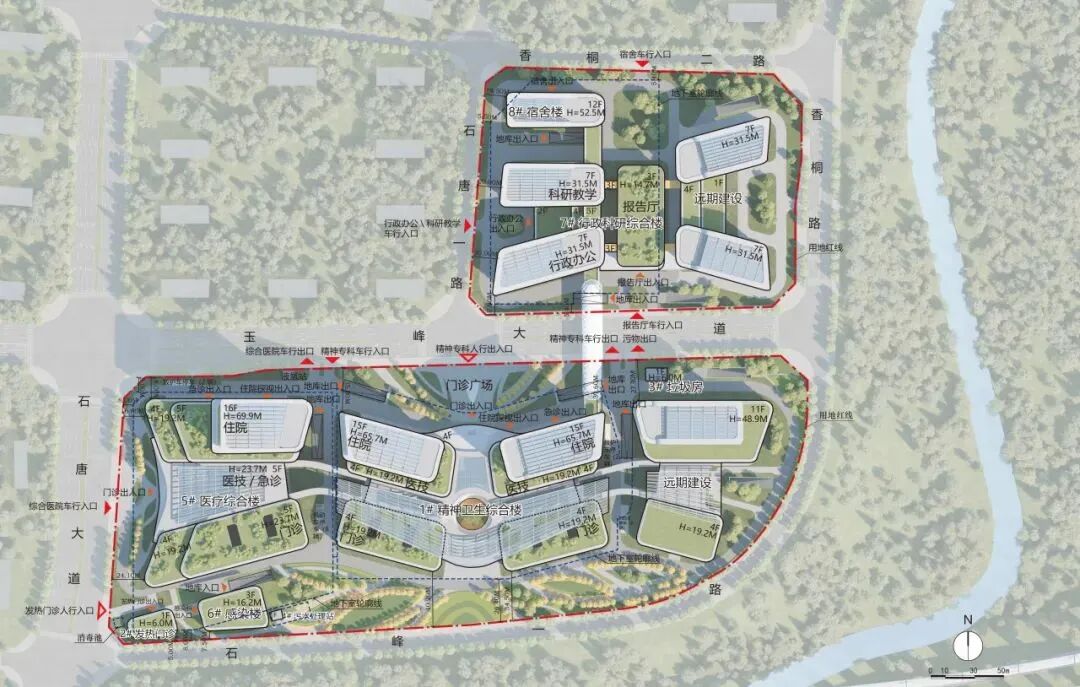 助力中国西部医疗区域中心建设丨华建集团华东院原创中标重庆市第十人民医院（重庆市精神卫生中心）新院区一期建设工程-33