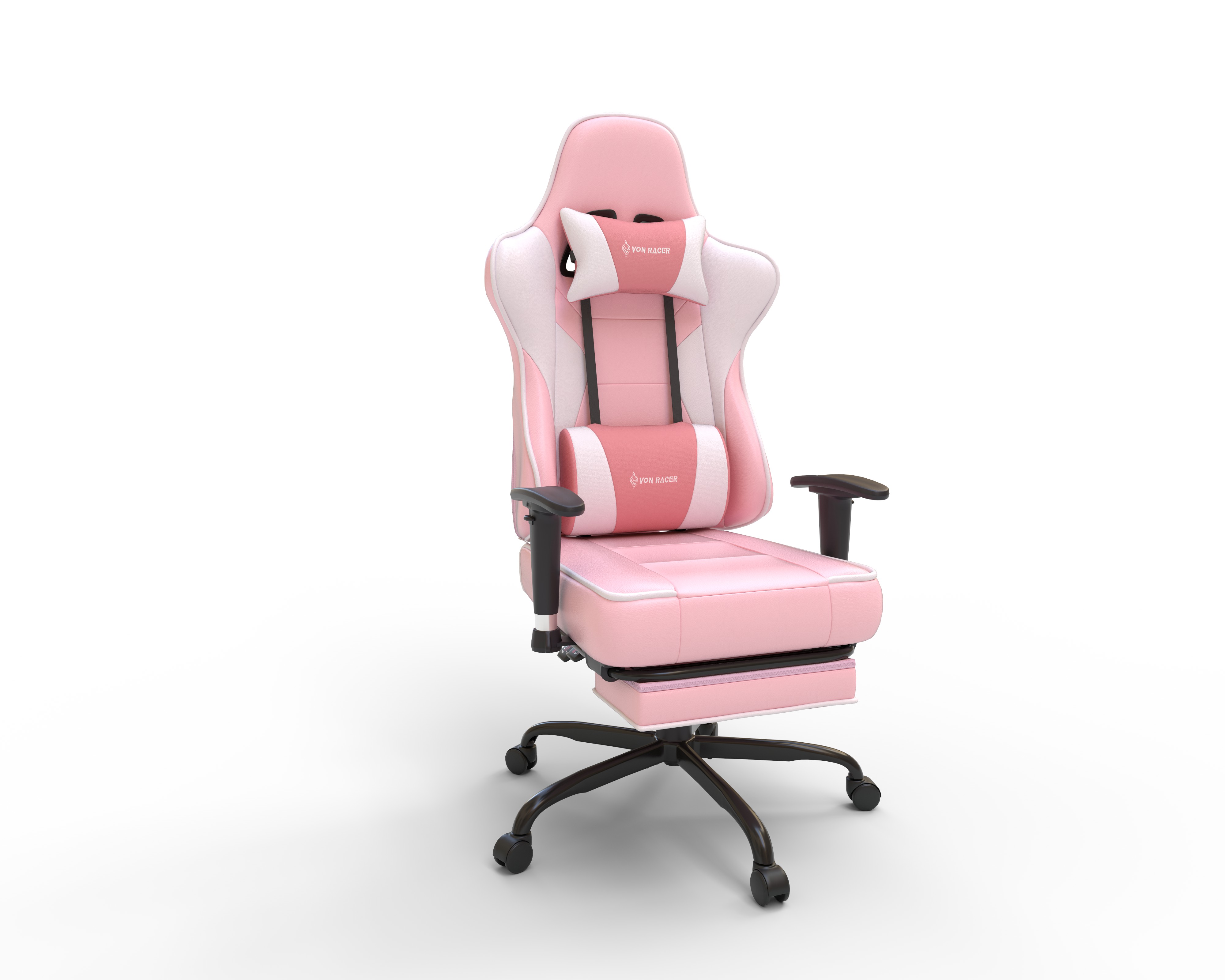 Gaming Chair with Footrest Armrest Adjustable-0