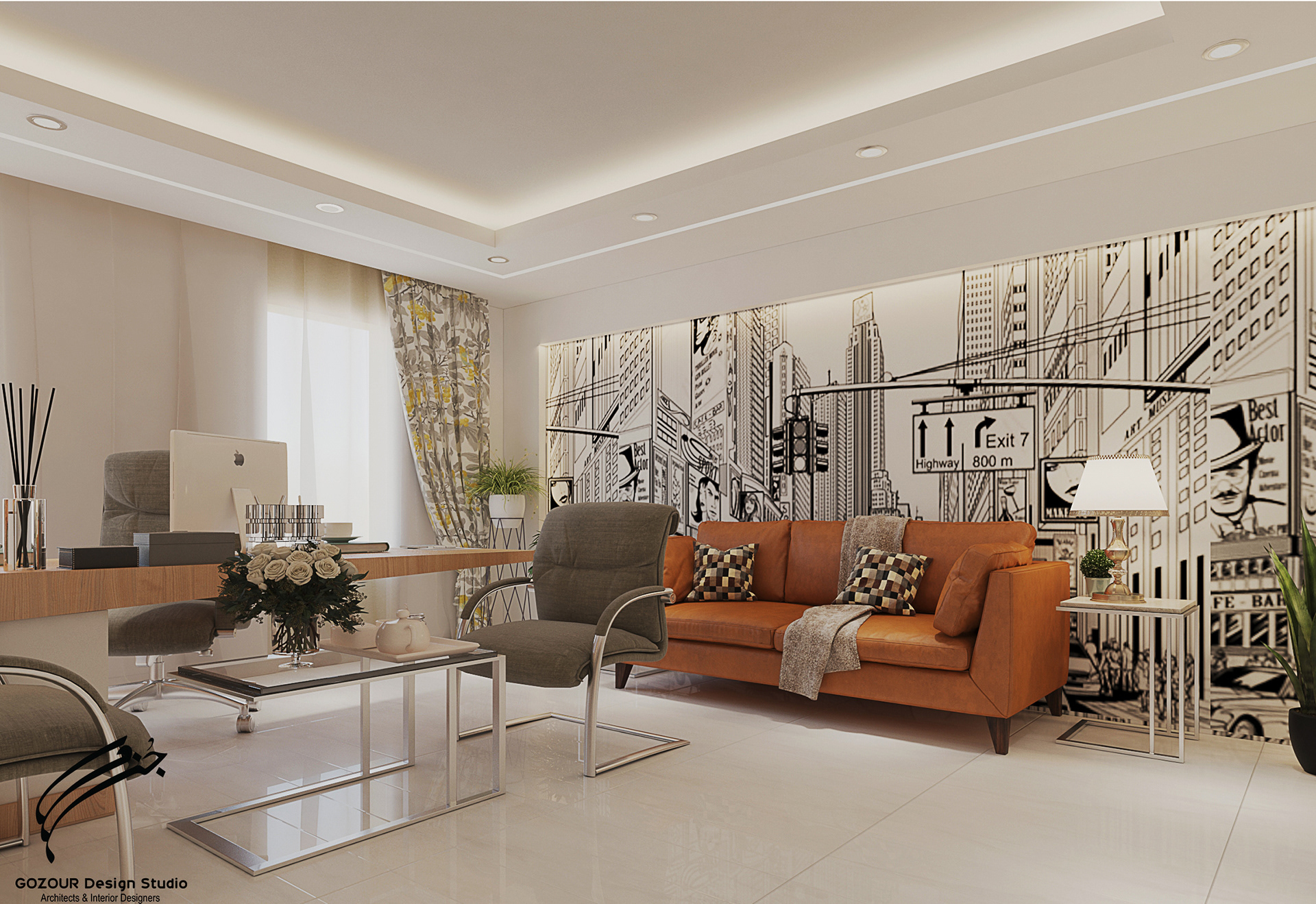 GYM &LIVING &OFFICE DESIGN AT VILLA IN QATAR ..-17