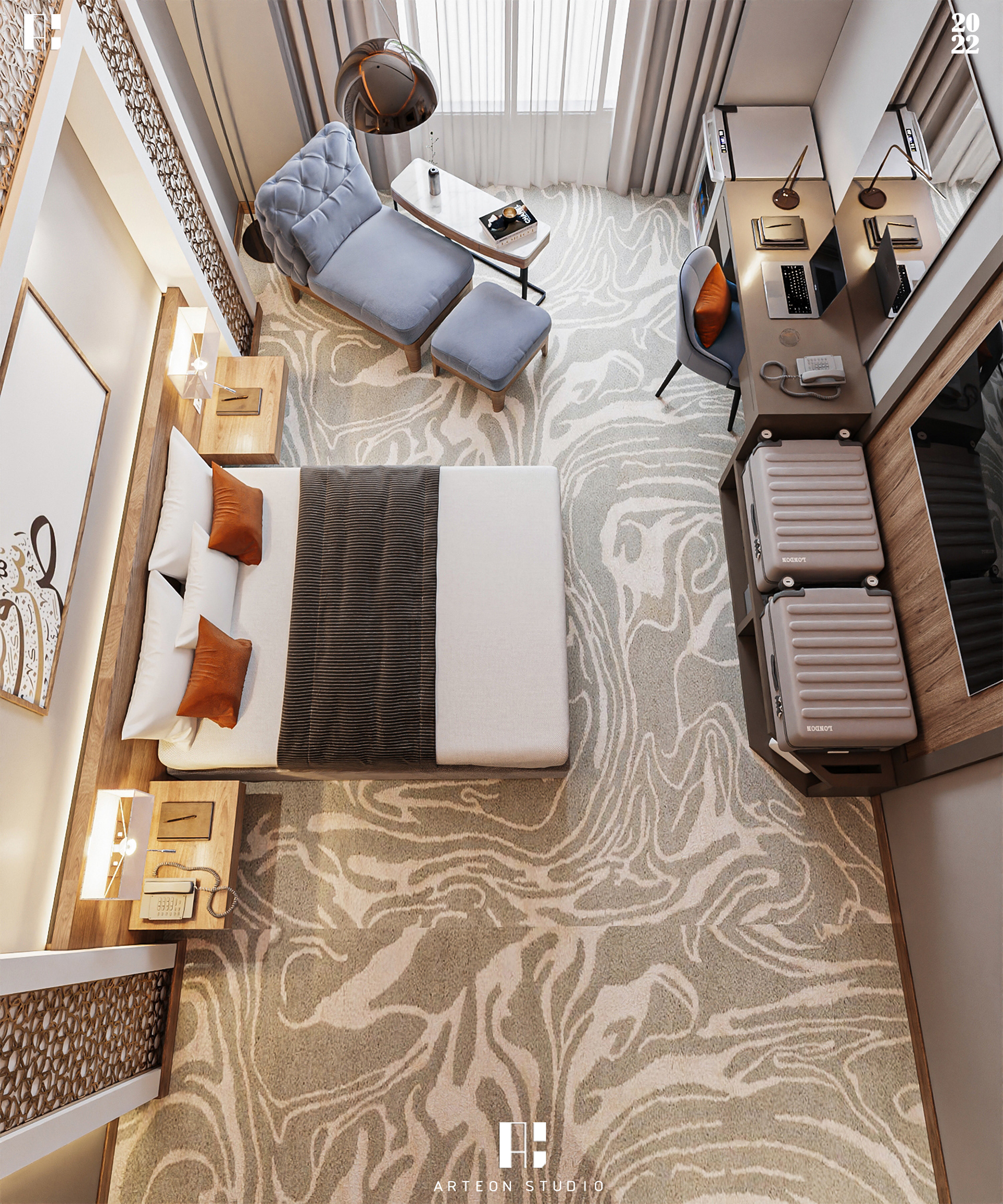 SINGLE HOTEL ROOM 室内设计-17