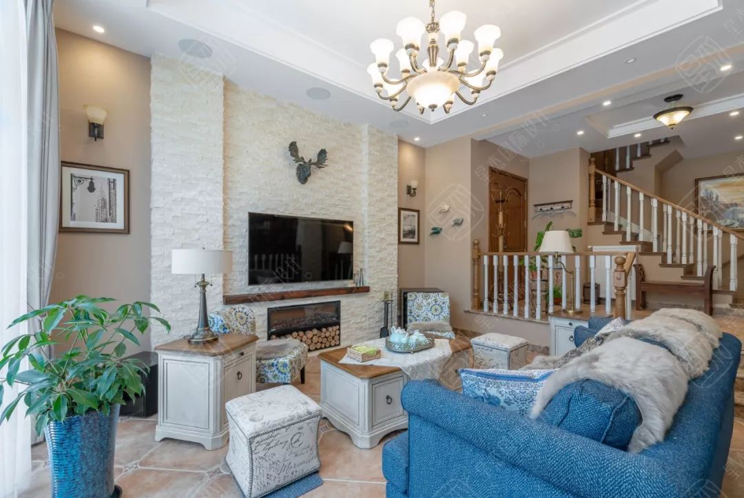 苏州昆山 300㎡美式田园度假别墅,老上海洋房情怀的完美呈现-9