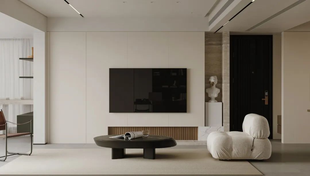 万象华府现代奶油白空间设计丨端石设计事务所-15