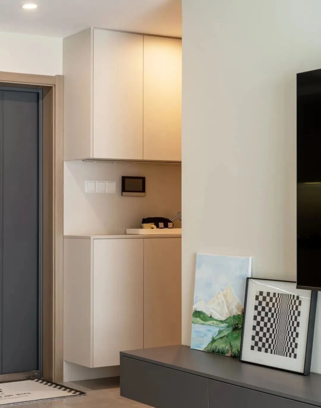 装修案例 | 126㎡现代风格：奶茶色为主，温馨居家空间！-35