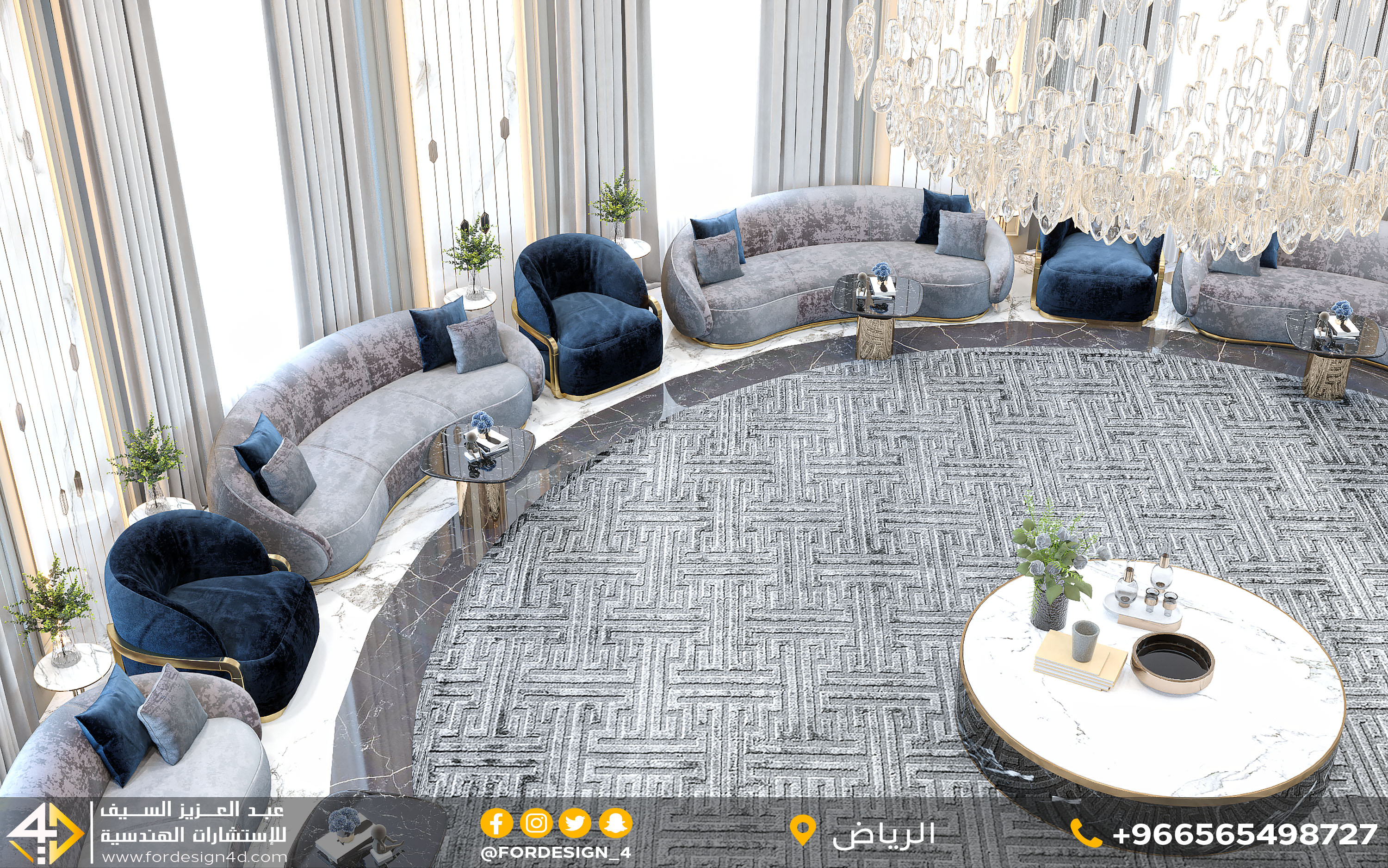 Luxury Light Men Mjlis in palace in KSA-5