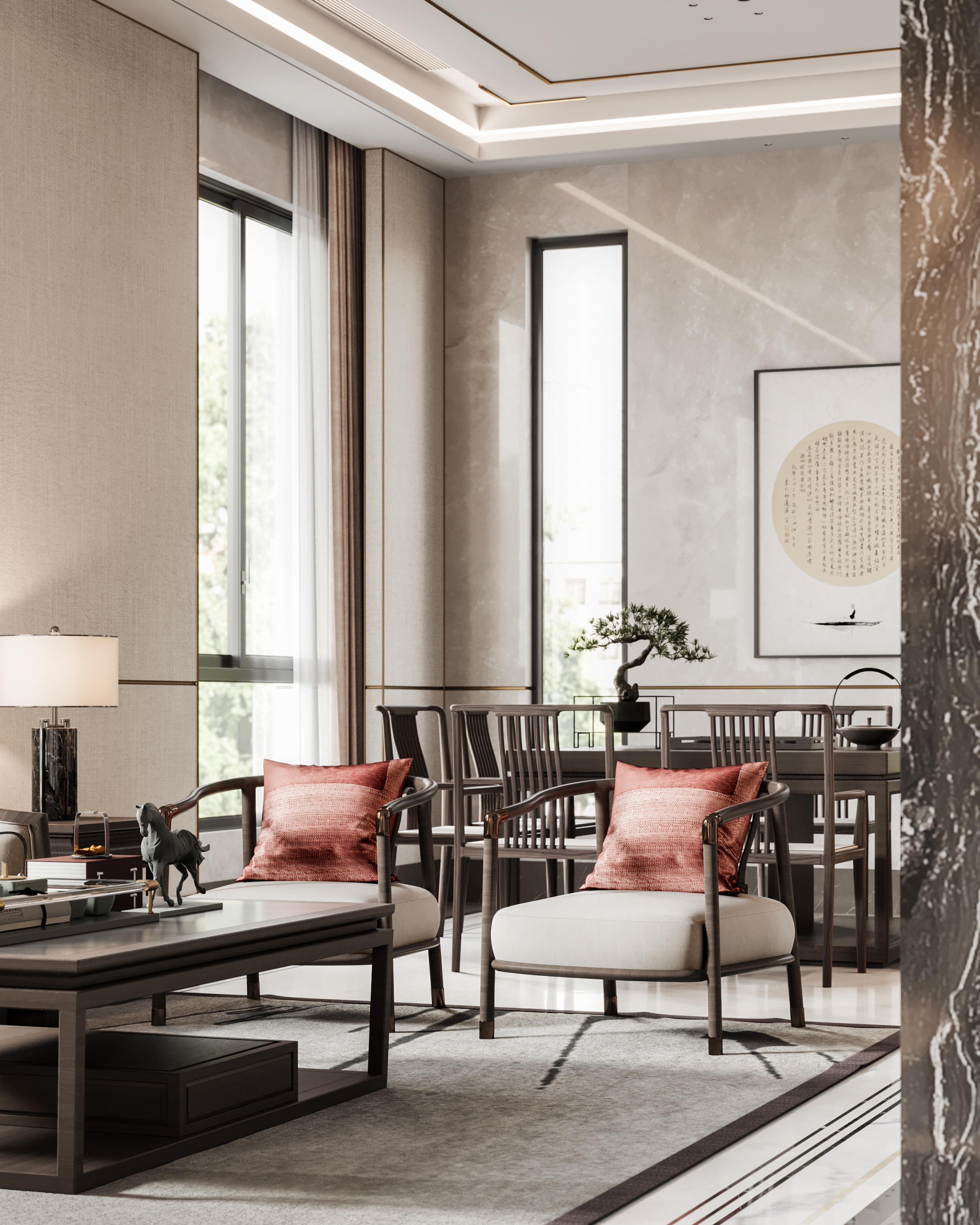 新中式风格空间丨中国-4