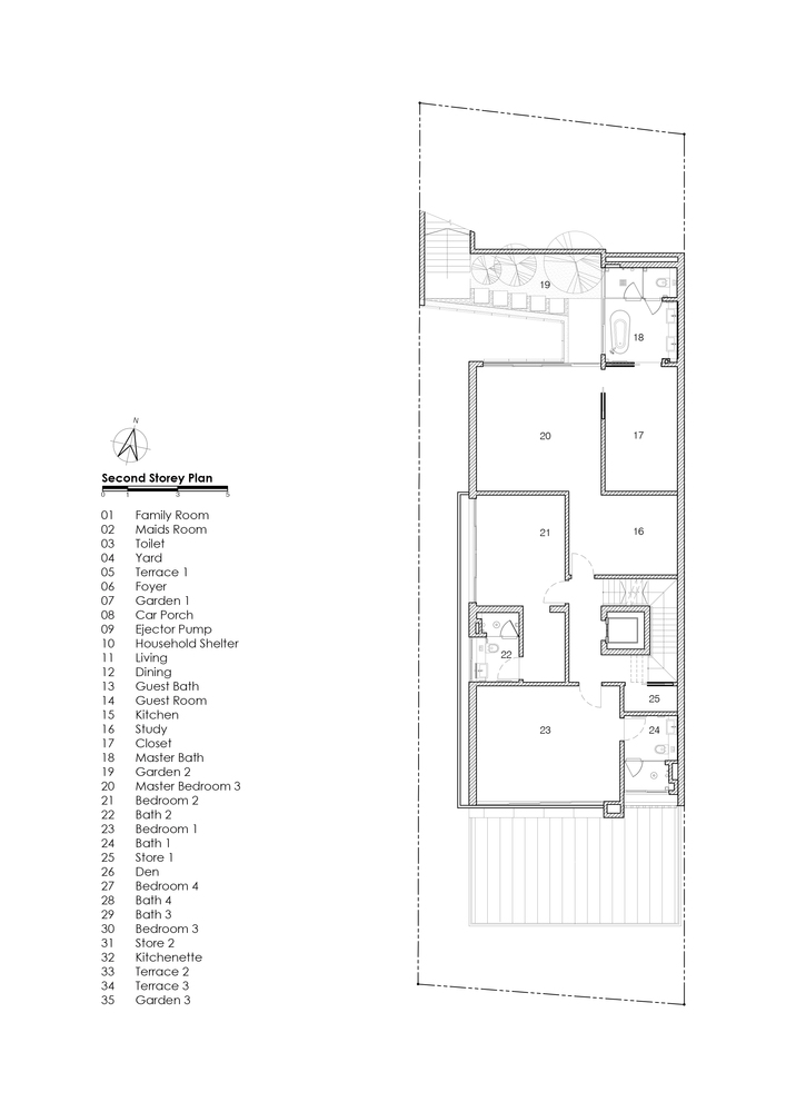 新加坡多代家庭半独立屋设计-52