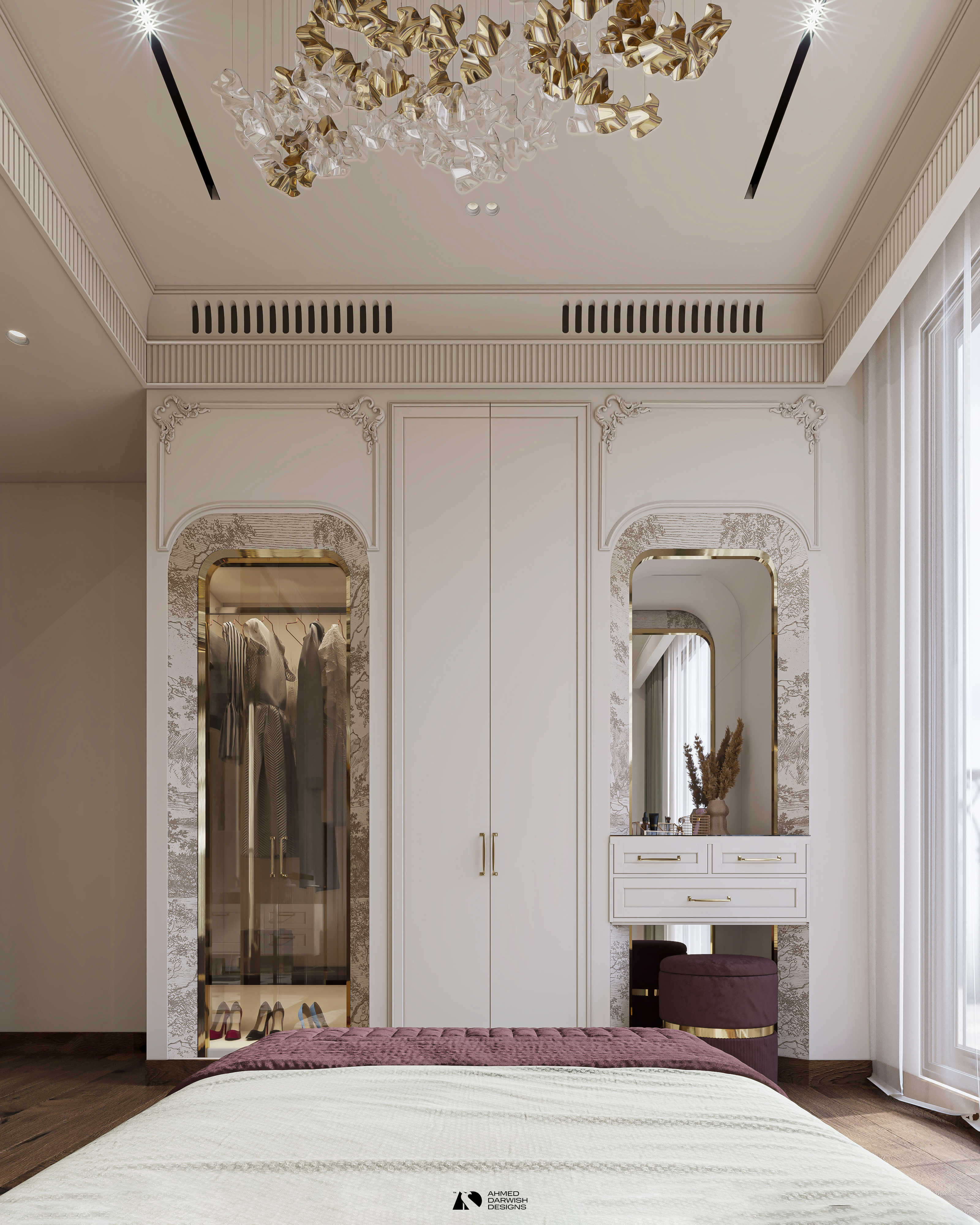 Girl bedroom with transparent bathroom-3