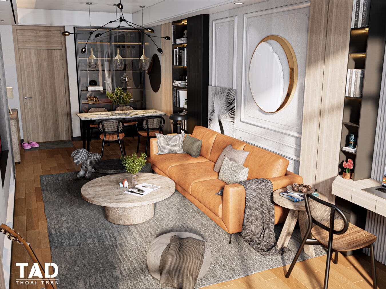 SketchUp室内客厅模型丨Thoai Tran-10