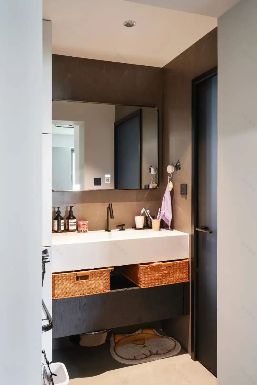 珠海100㎡极简三居,11万全包,黑白灰的魔力,装出高级感-46