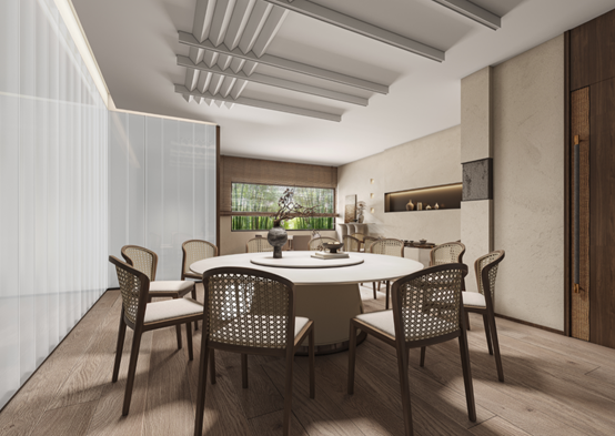 鹤隐秋林新作 丨 南京巧庆楼茶膳餐厅，“禅茶之味，风雅之美”-25