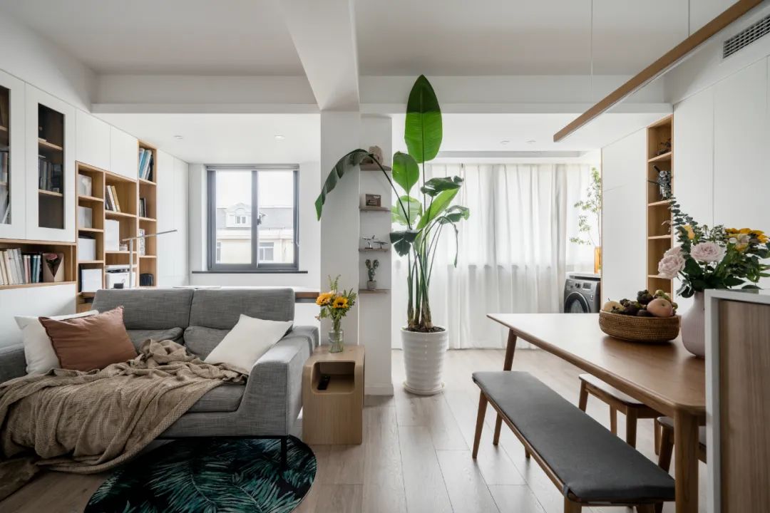 70 平两居变两卫,北欧风清新收纳空间设计-129