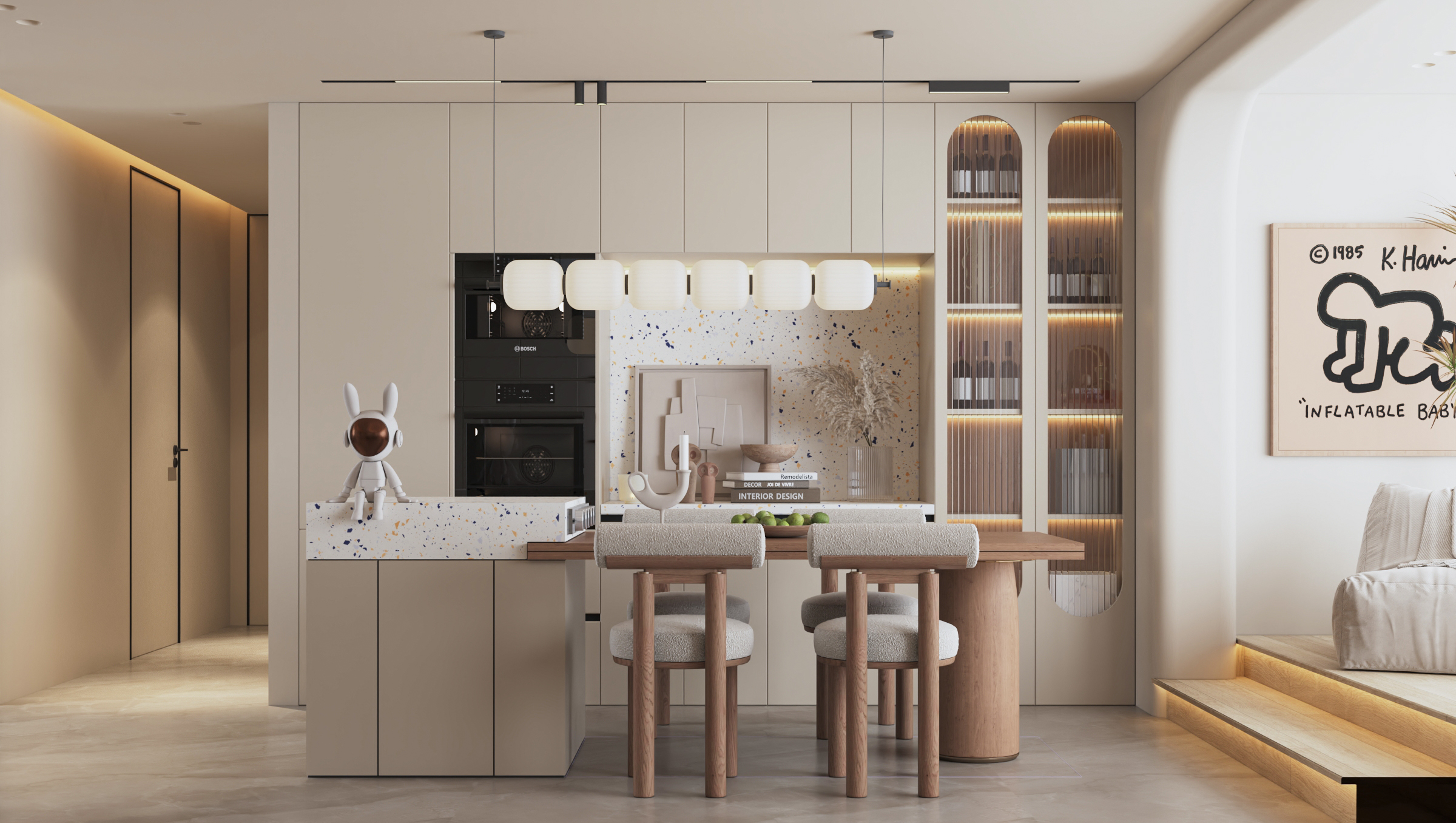 沈阳华发中东首府127㎡侘寂风格样板间设计-3