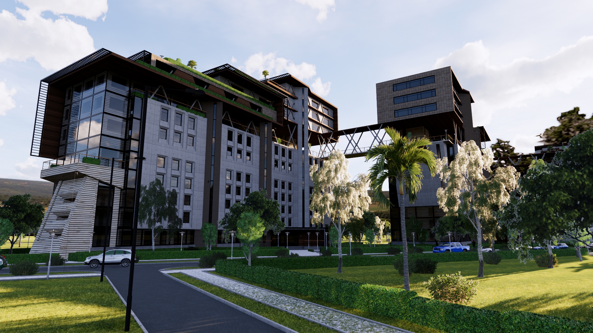 تصميم معماري ل4مباني اداريه وسكنيه في الشيخ زايد بمصر-10