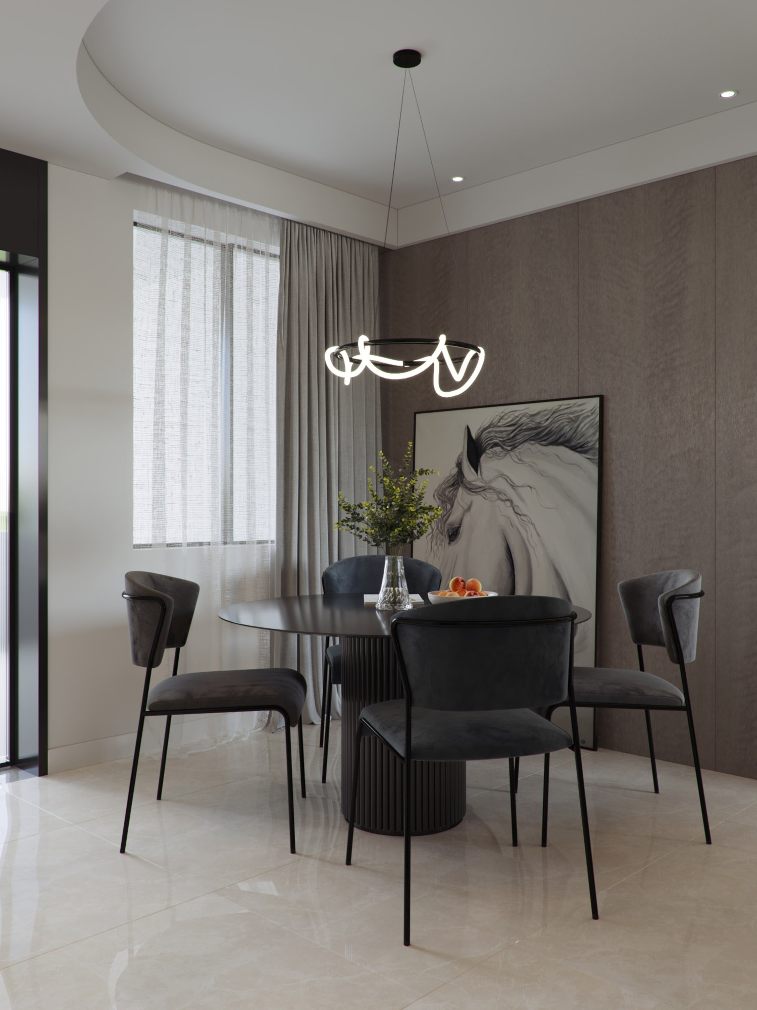 李寅精装改造恒大名都客厅，保留地面砖的巧思之作-13