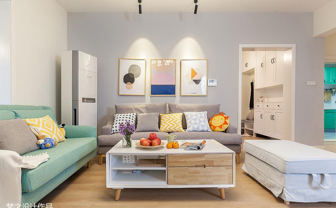 梵之设计丨平层丨悠悠的彩虹之家-22