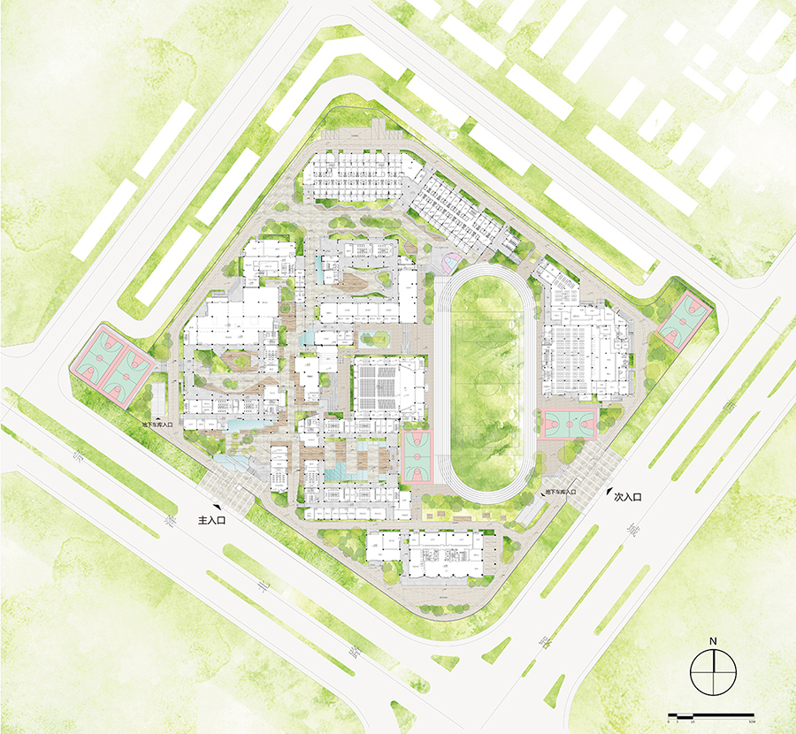 现代外国语学校教育建筑丨中国义乌丨零壹城市建筑事务所-9