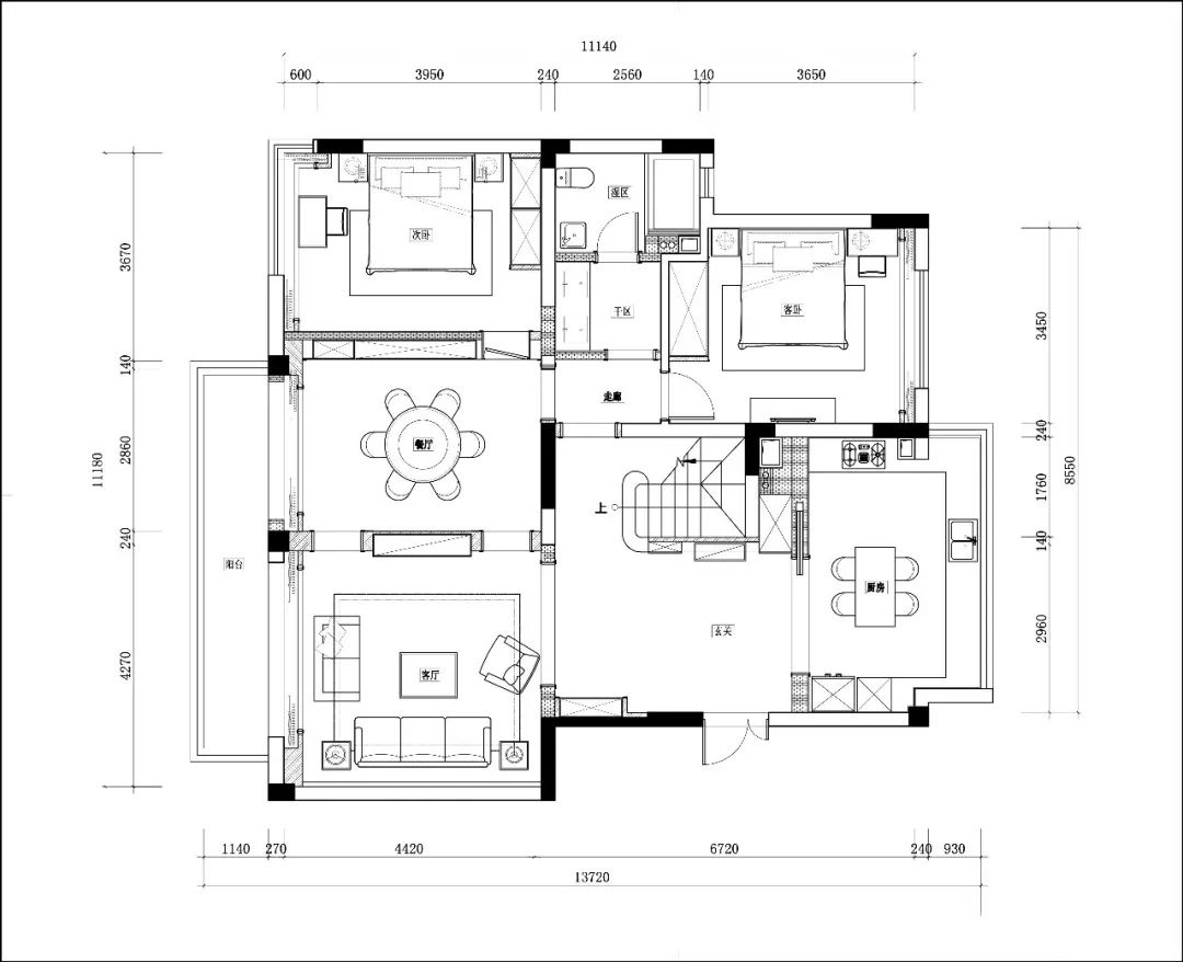 金都西花庭美式雾霾蓝别墅设计丨赵艺哲设计团队-40