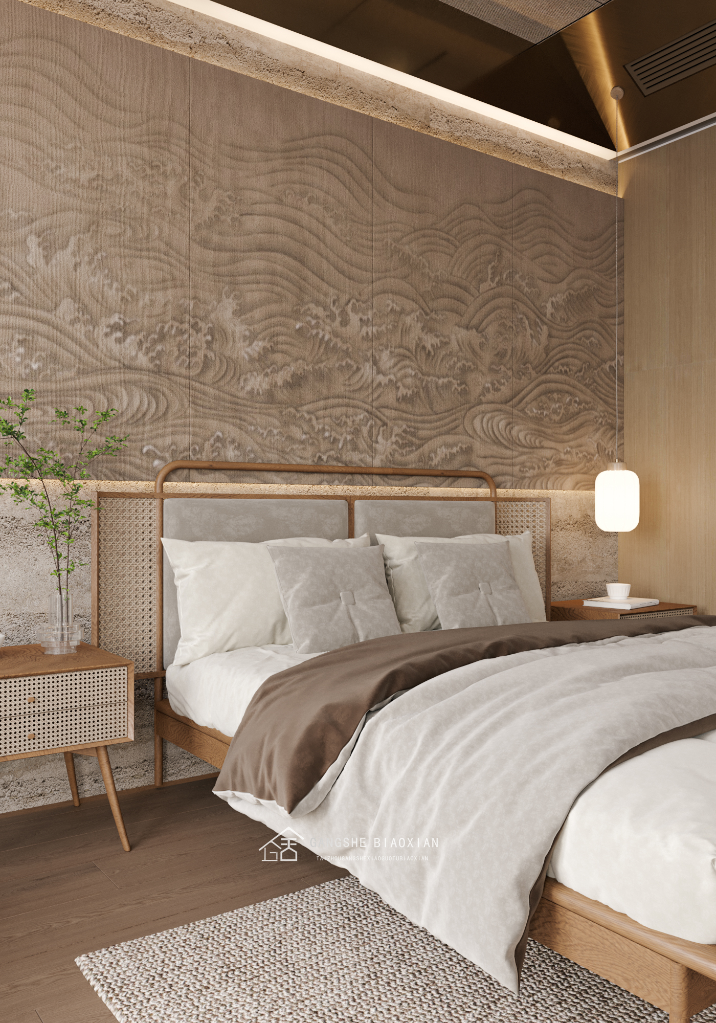 新中式别墅效果图案例丨冈舍效果图高端组-24