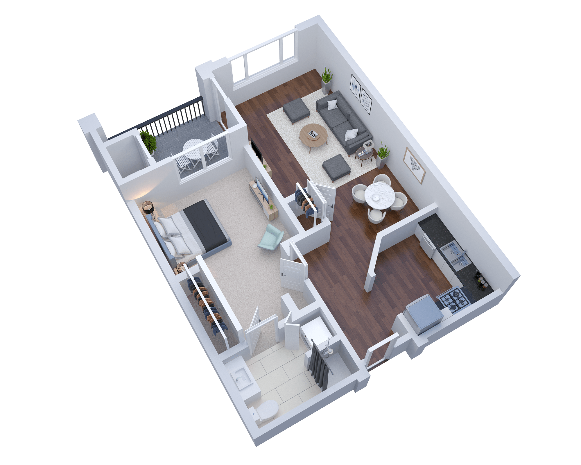 逼真视图三维平面图丨The 2D3D Floor Plan Company-20