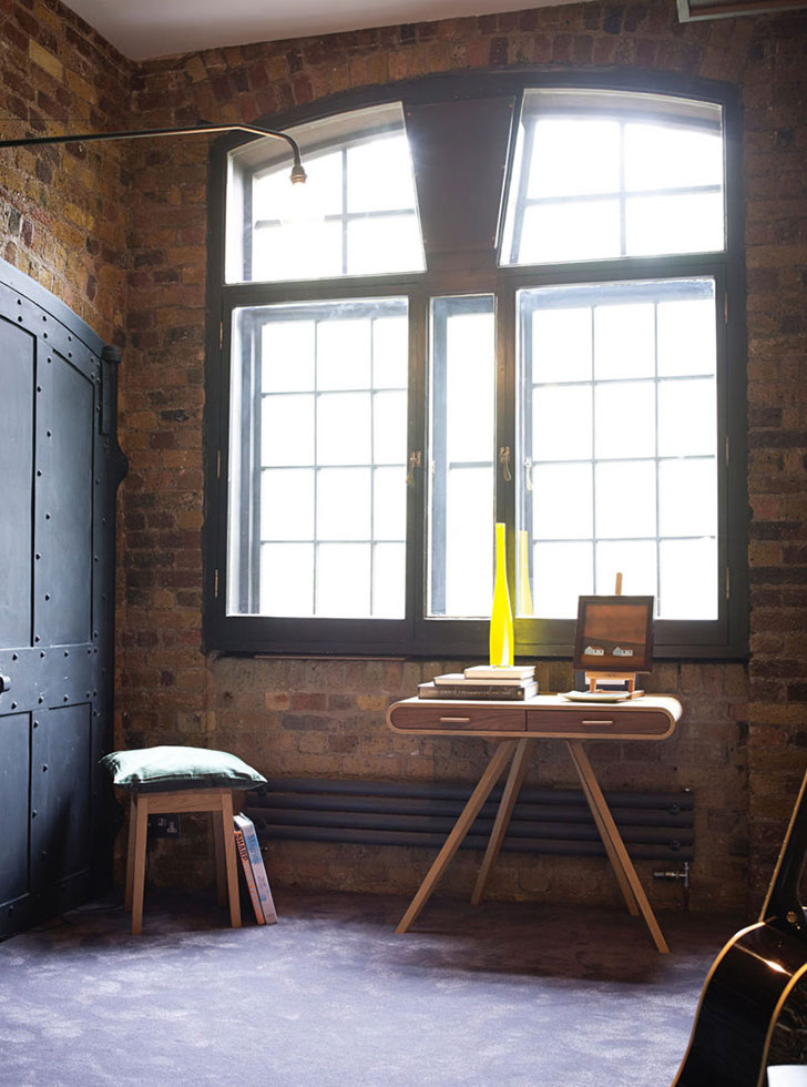 伦敦工业建筑中的时尚阁楼公寓-16