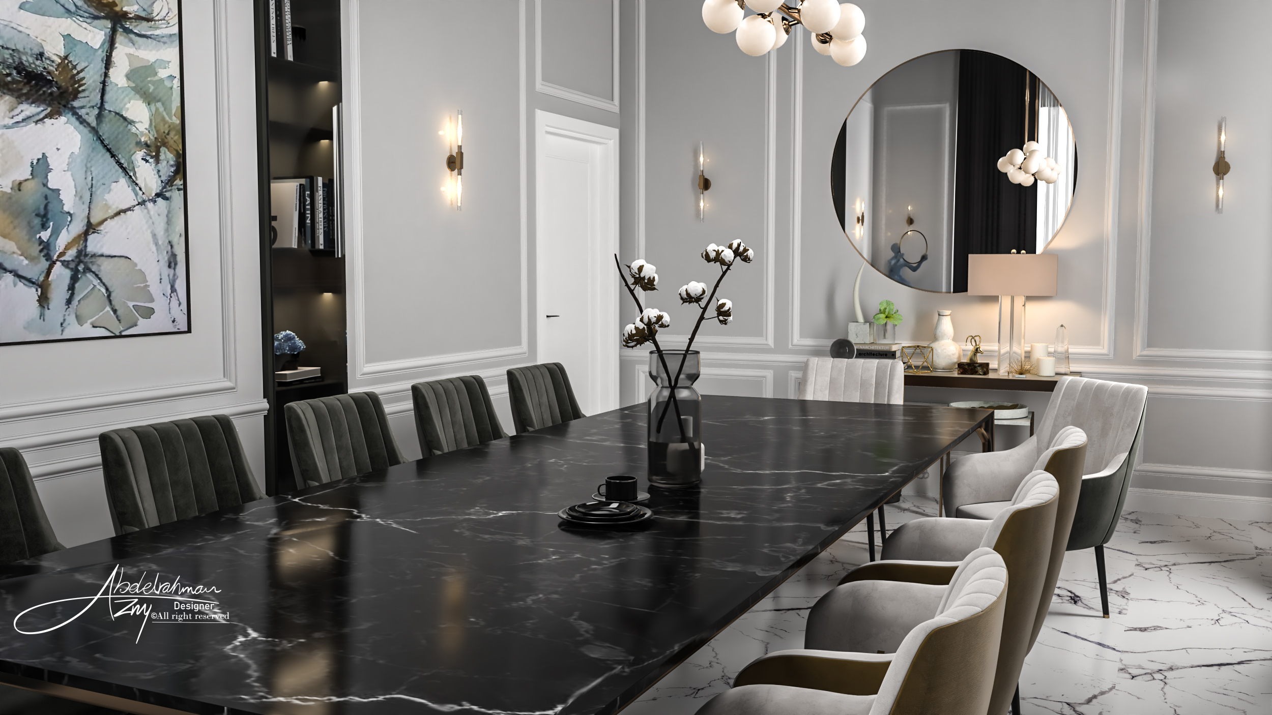 沙特阿拉伯某住宅室内设计丨Abdelrahman Azmy-5