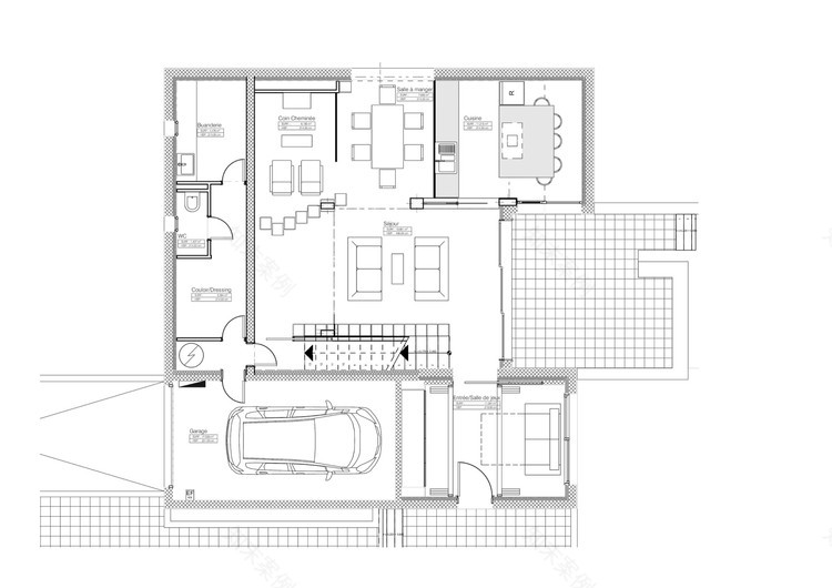 巴黎郊区阶梯式书架之家-11