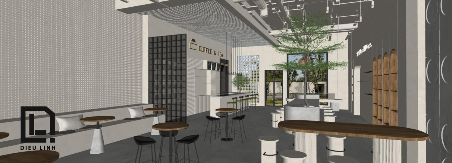 Sketchup咖啡室室内模型丨Dieu Linh-3