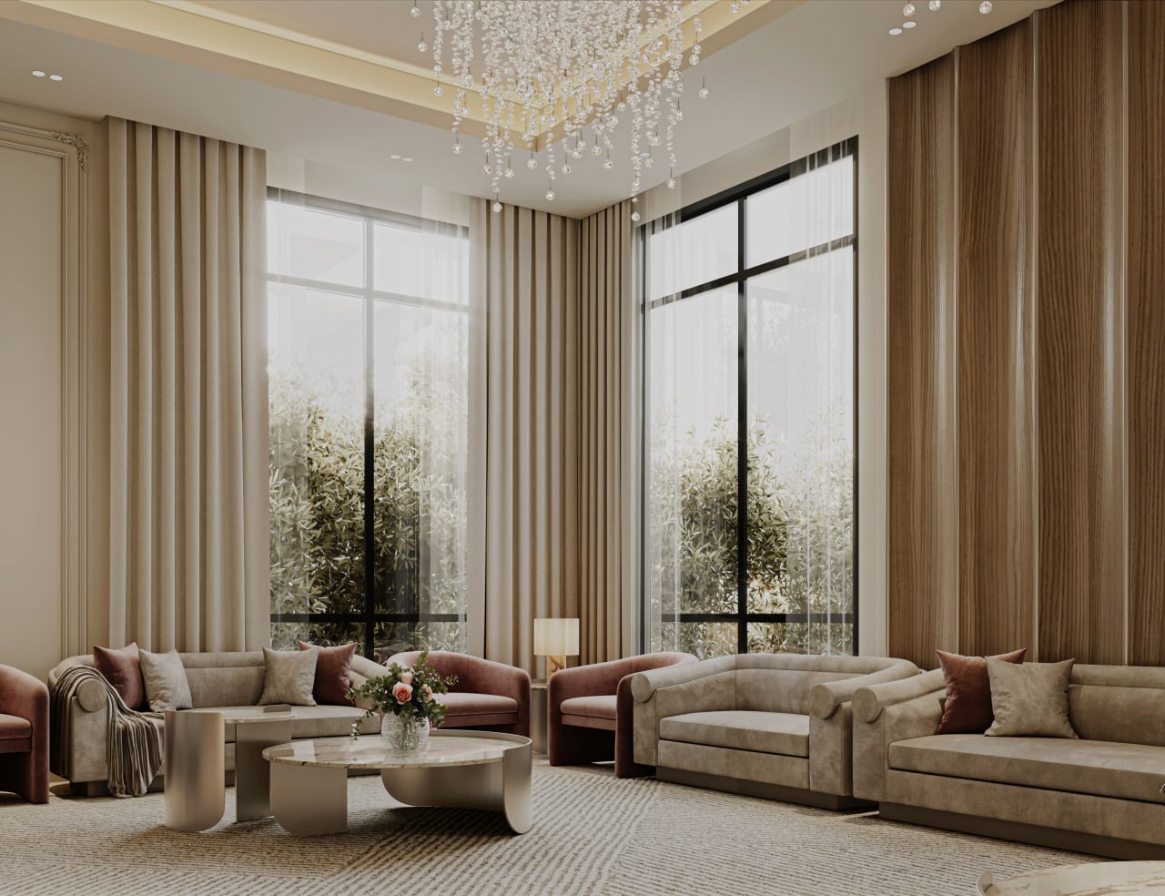 Neoclassic Majles（新古典会客厅）丨卡塔尔多哈丨MARWA EMAD-0