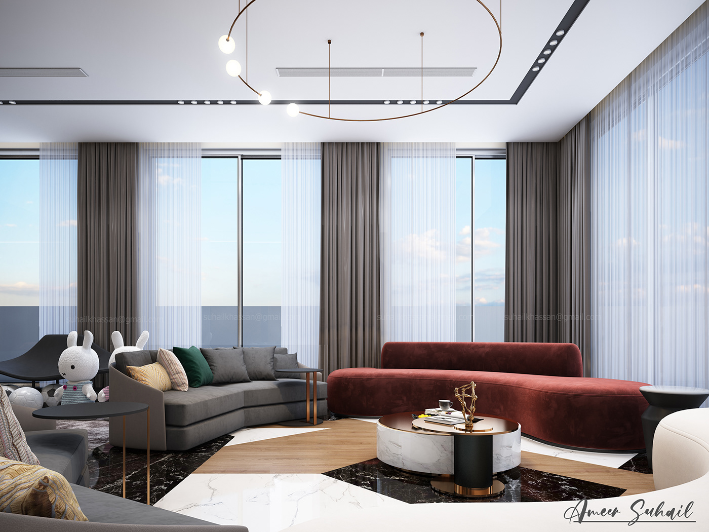 迪拜奢华家庭住宅设计丨阿联酋迪拜-12