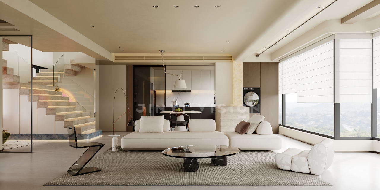 现代简约大宅：低饱和色系里的质感生活-0