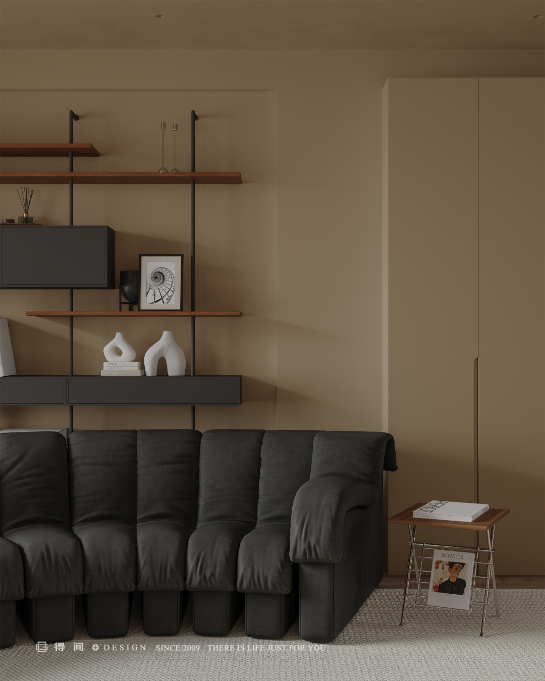 得间设计丨107㎡中古风二人世界，于平凡生活中拿捏住电影里的高级感-45