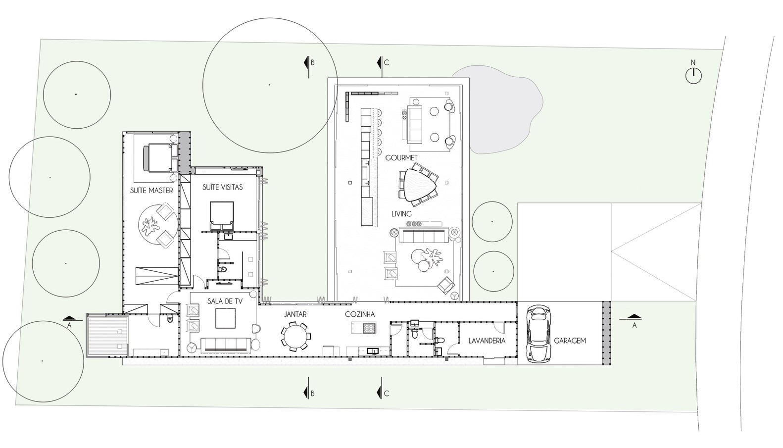 巴西 OF House 住宅 | 自然材料与现代氛围的融合-28